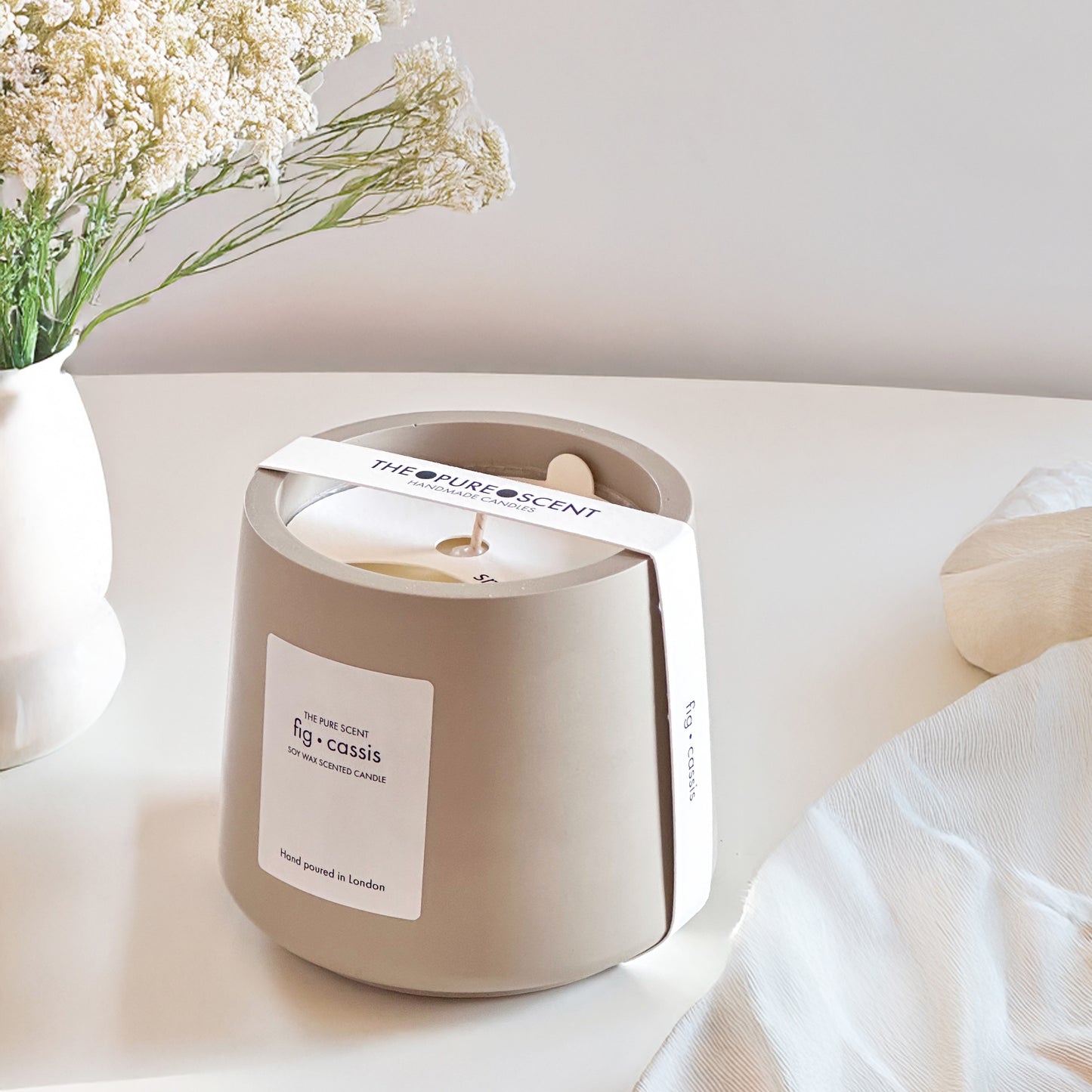 Handmade Jesmonite Soy Candle – 180g