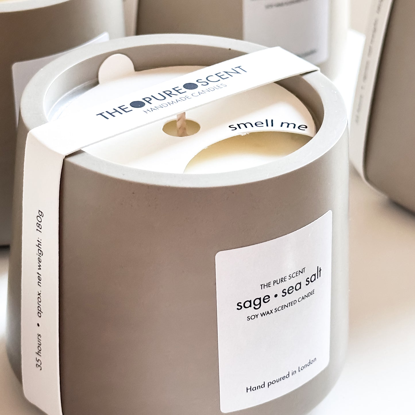 Handmade Jesmonite Soy Candle – 180g