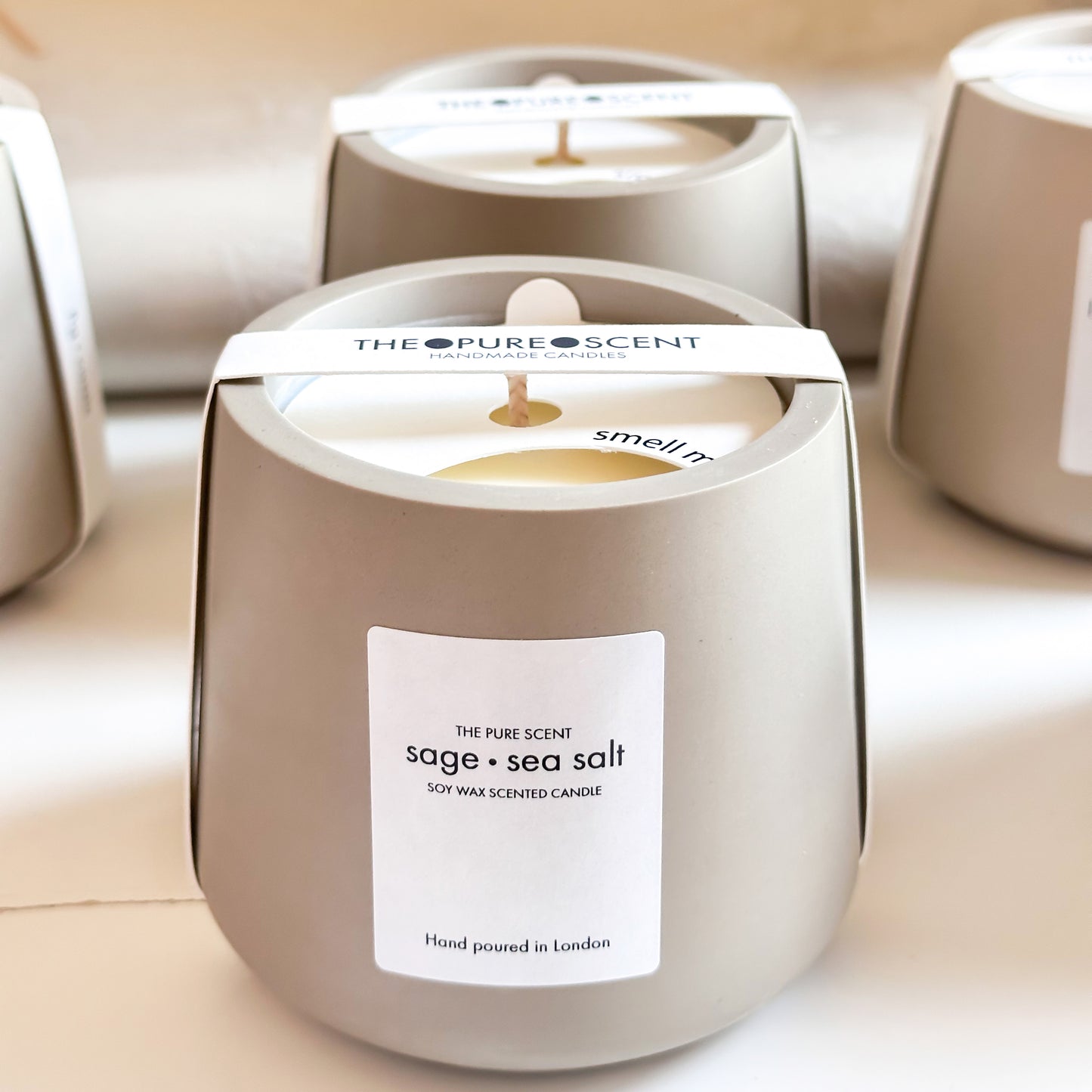 Handmade Jesmonite Soy Candle – 180g