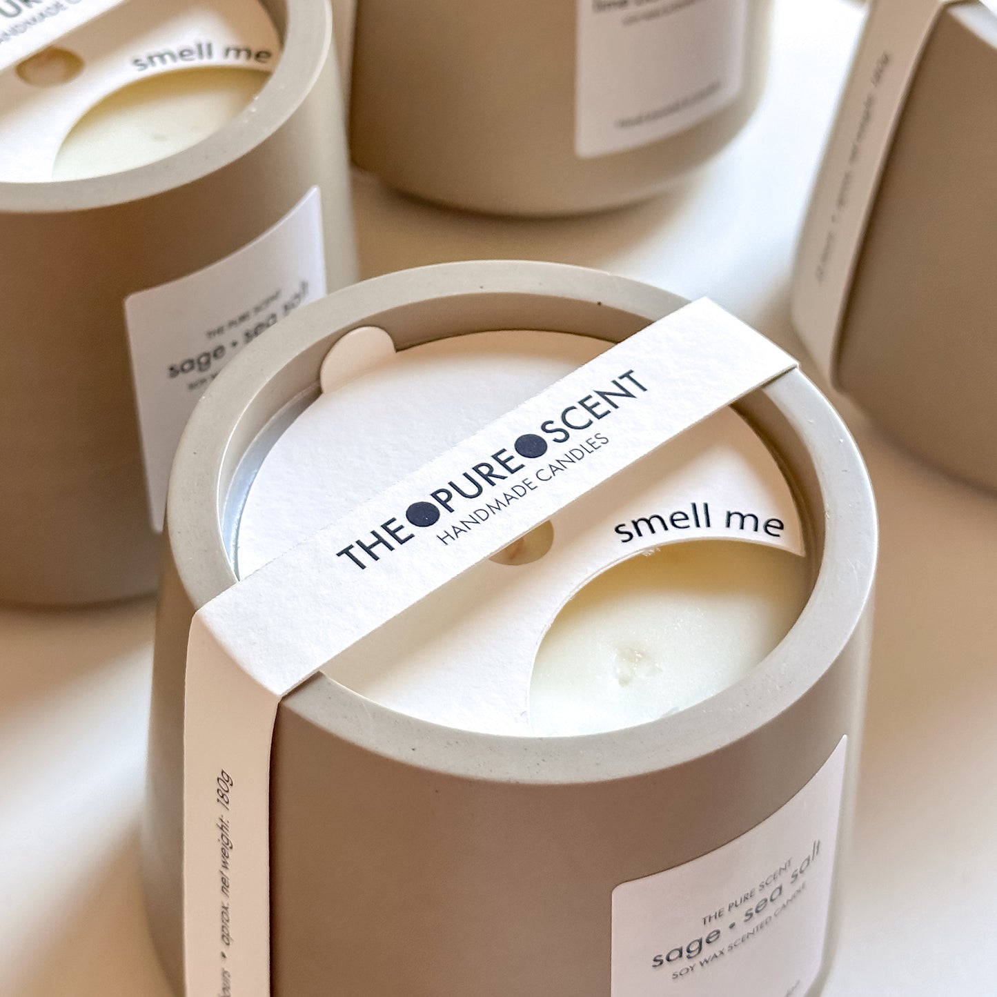Handmade Jesmonite Soy Candle – 180g