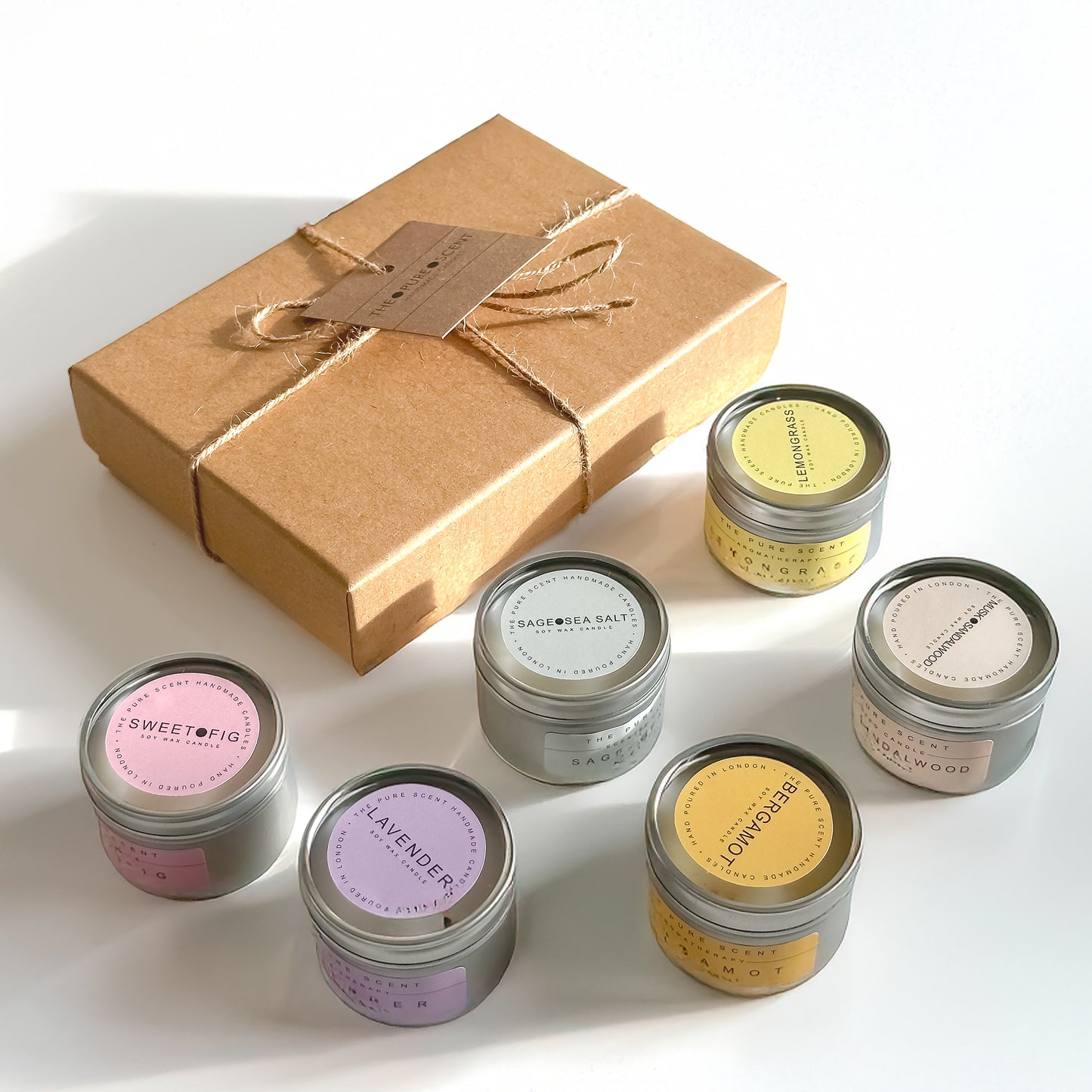 6 Mini Soy Candles • The Gift Box Set