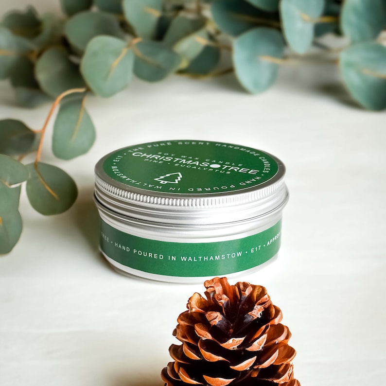Christmas 3 Wick Soy Candles in a Tin - 150g | 3 Festive Scents