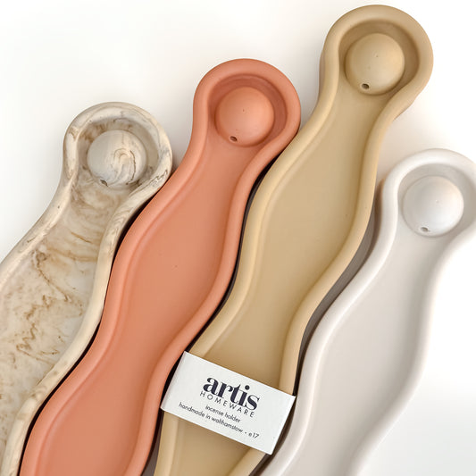 Jesmonite Incense Holder Tray by Artis Homeware - Wavy