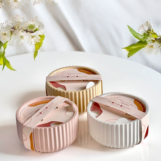 🌸 Spring Edition Jesmonite 2-Wick Soy Candles 🌸