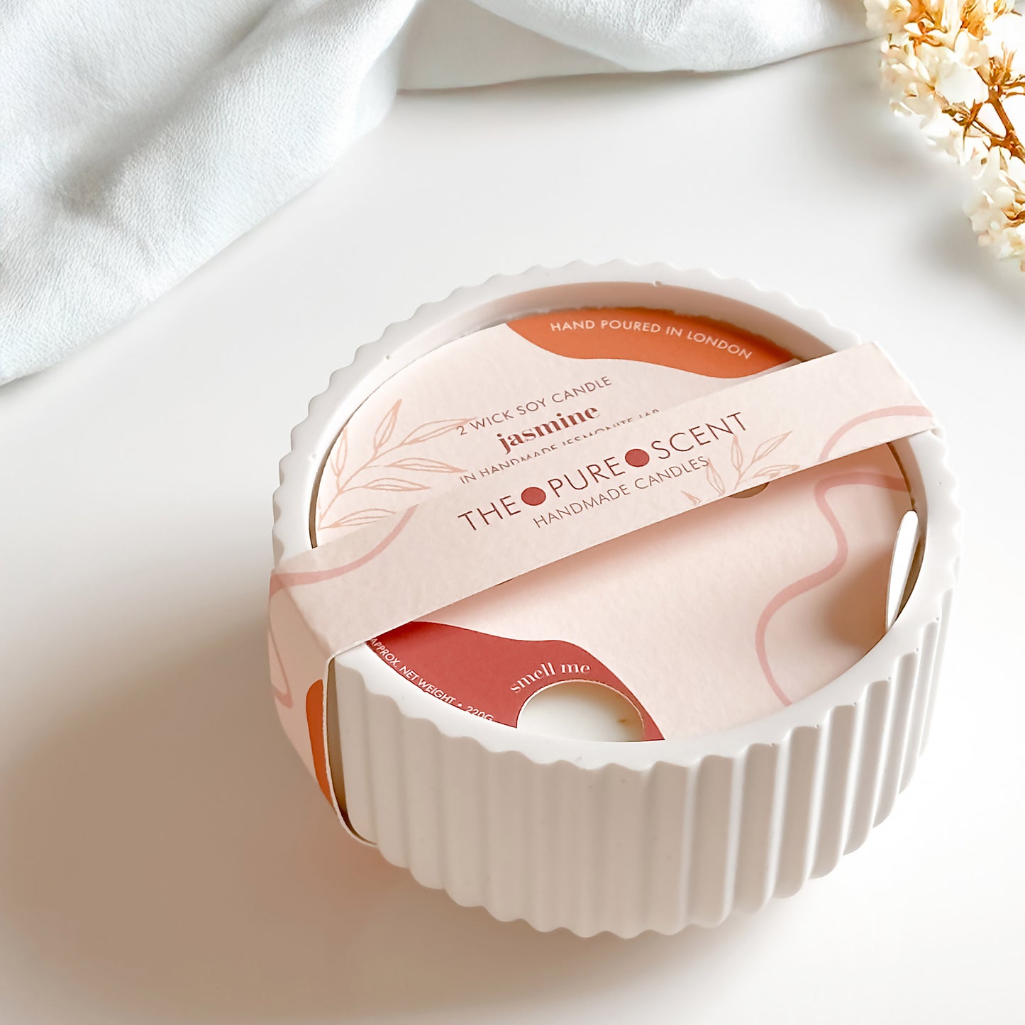 🌸 Spring Edition Jesmonite 2-Wick Soy Candles 🌸