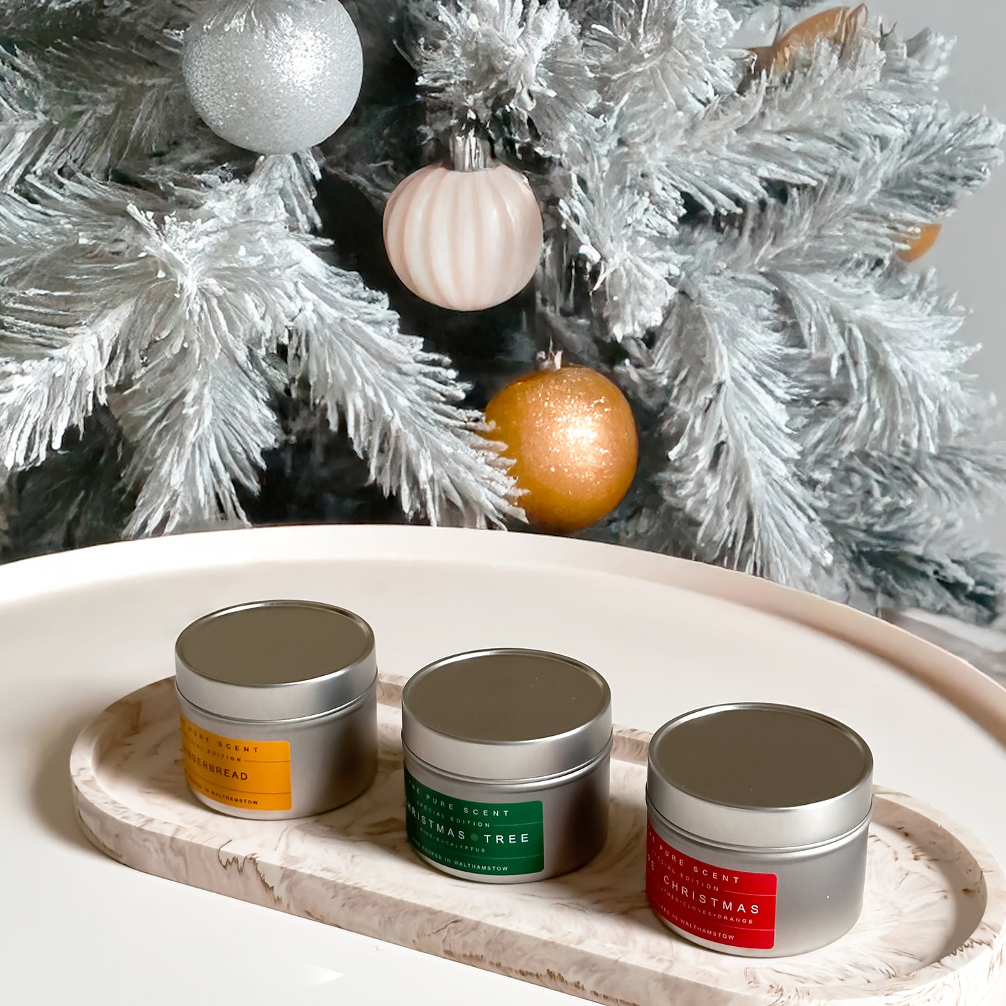 Christmas Soy Candle Tin – 100g | 3 Festive Scents