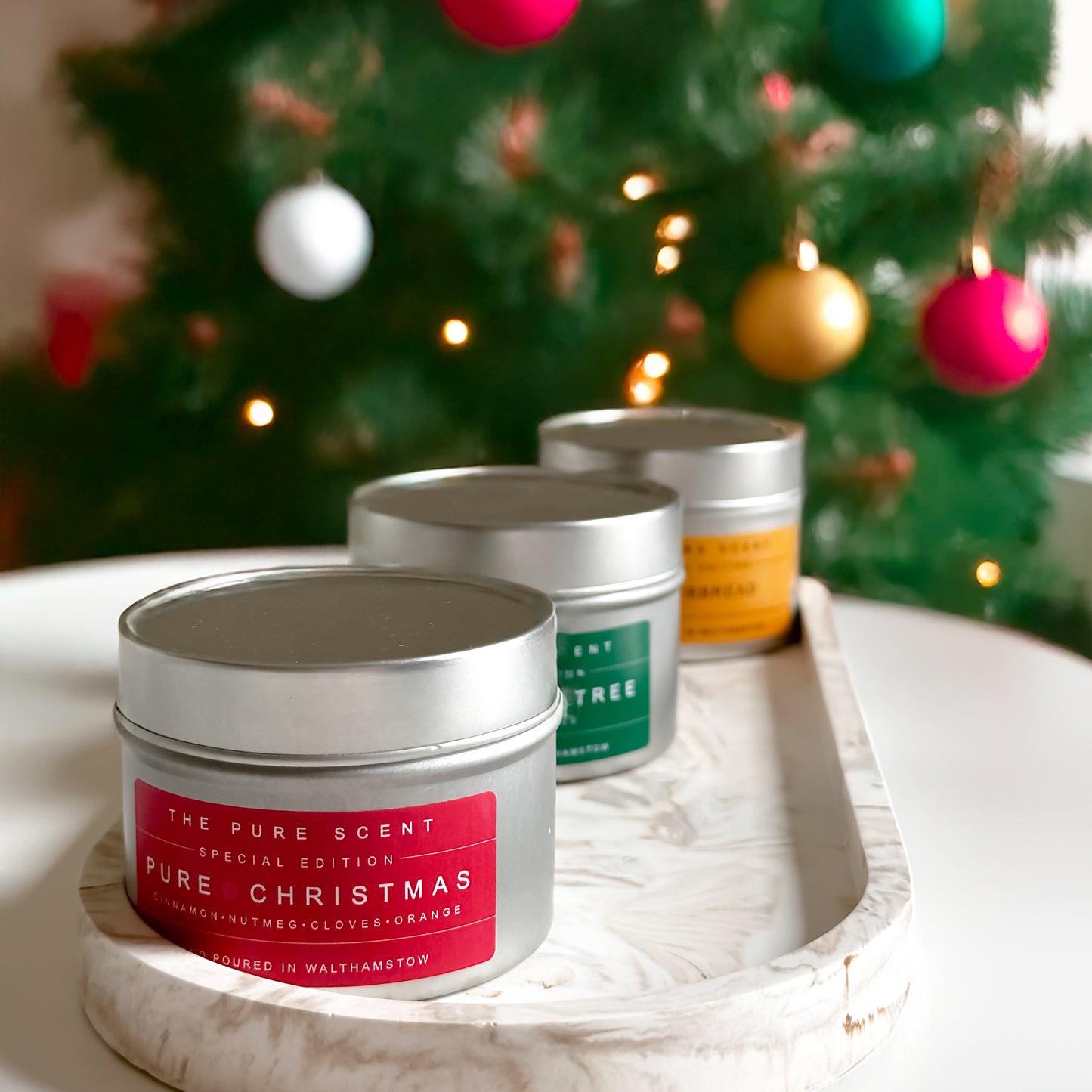 Christmas Soy Candle Tin – 100g | 3 Festive Scents