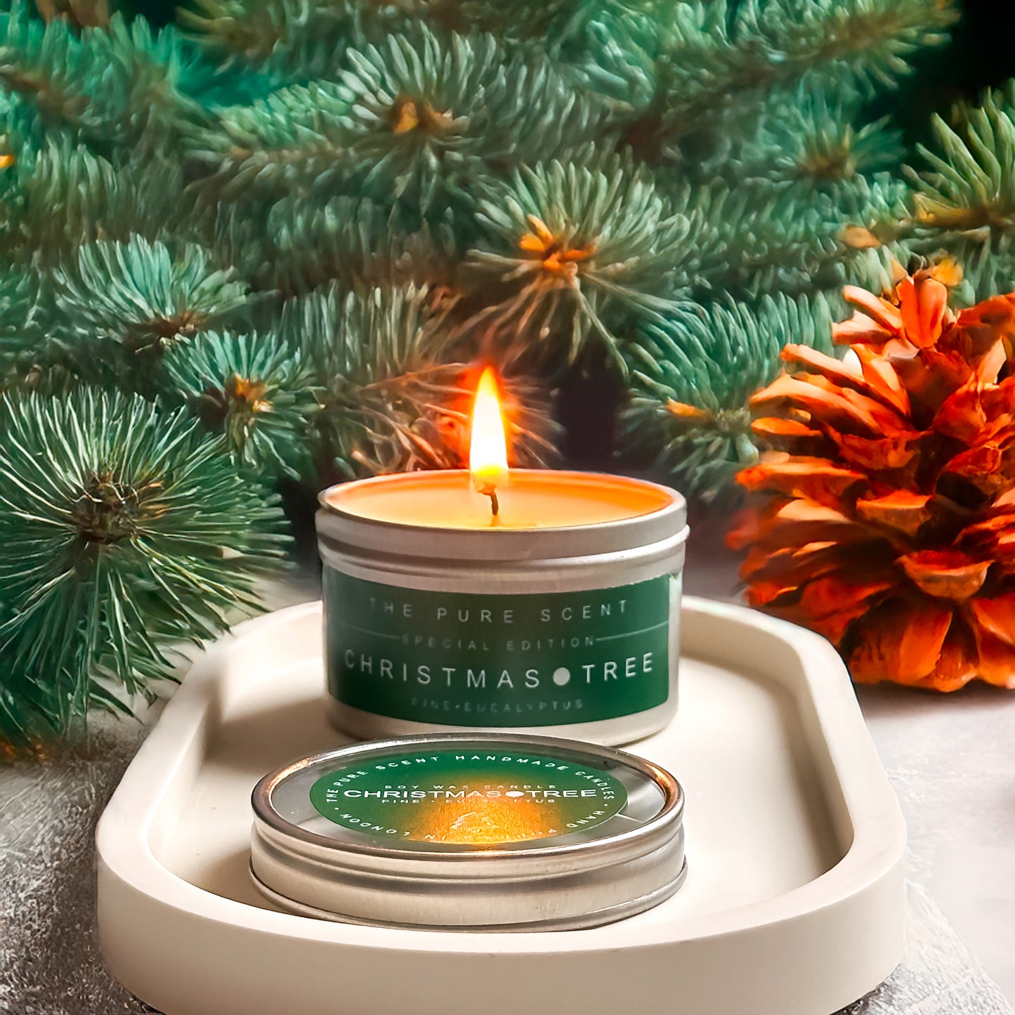 6 Christmas Mini Soy Scented Candles, 50g Each | 3 Festive Scents