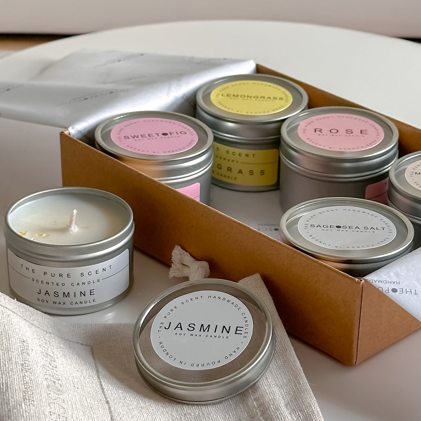 6 Mini Soy Candles • The Gift Box Set