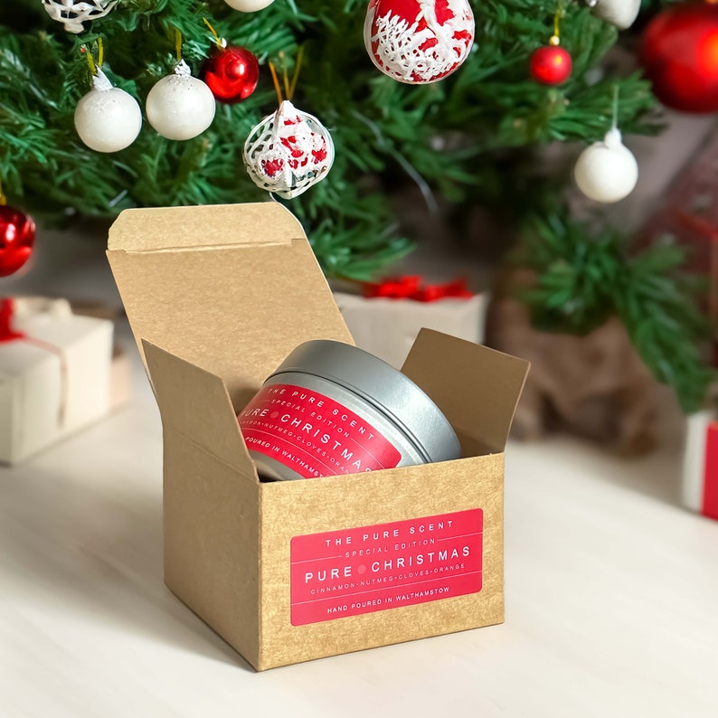 Christmas Soy Candle Tin – 100g | 3 Festive Scents