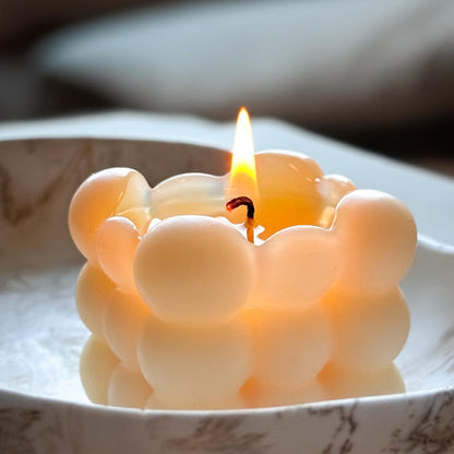 115g Elegant Soy & Beeswax Bubble Pillar Candle