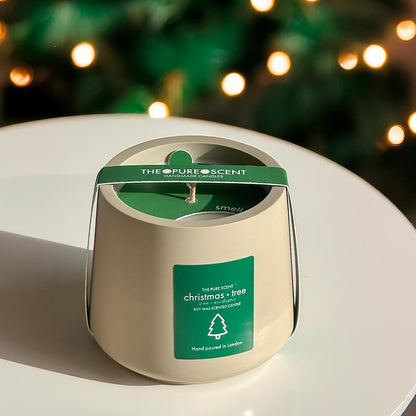 Handmade Christmas Soy Candle – Jesmonite Jar, 180g - 3 Festive Scents