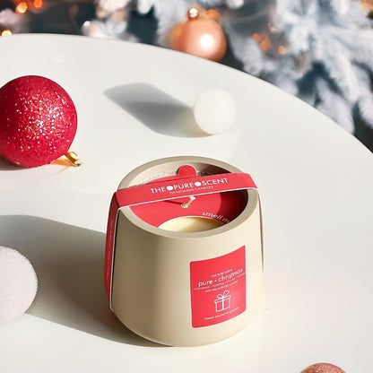 Handmade Christmas Soy Candle – Jesmonite Jar, 180g - 3 Festive Scents