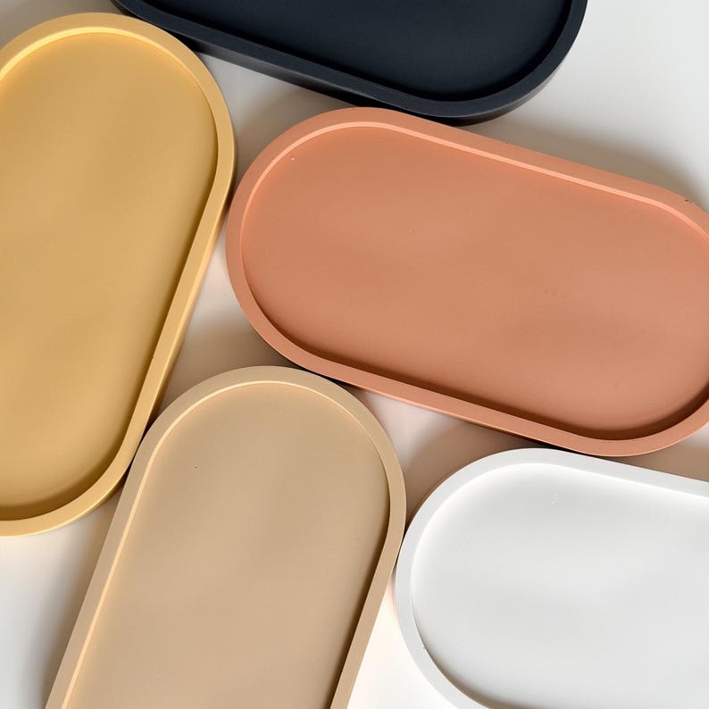 Jesmonite Oval Trinket Tray by Artis Homeware
