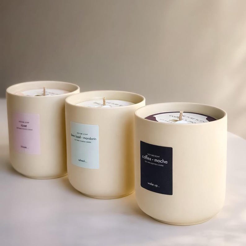 300g Ceramic Soy Wax Candle with Lid