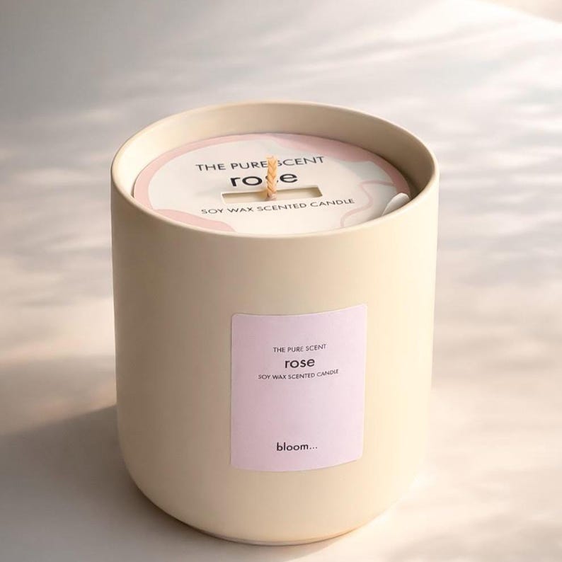 300g Ceramic Soy Wax Candle with Lid