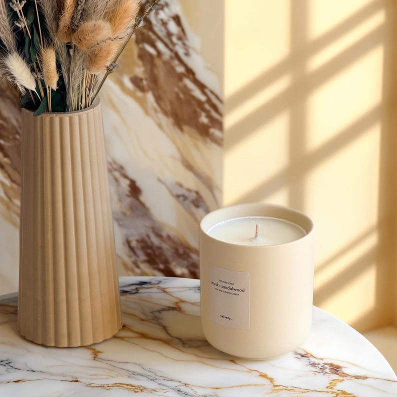 300g Ceramic Soy Wax Candle with Lid