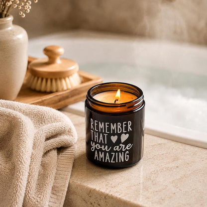 Remember You Are Amazing Soy Wax Candle with Personalised Bag