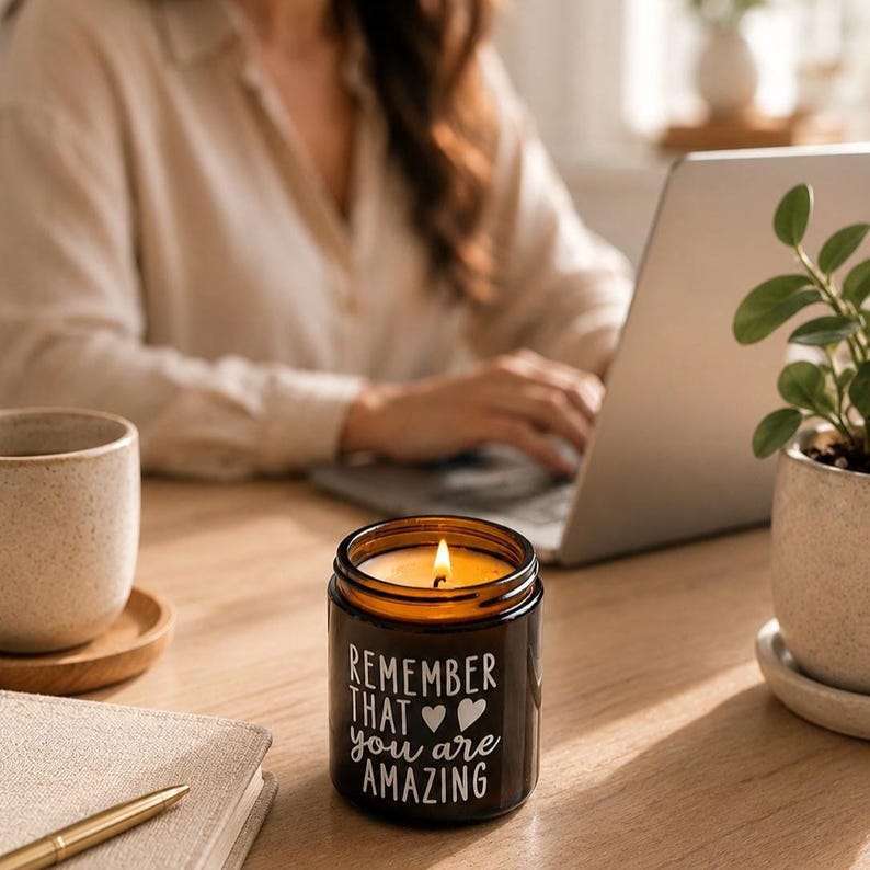 Remember You Are Amazing Soy Wax Candle with Personalised Bag