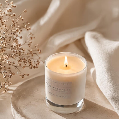 Medium Soy Candle in White Glass