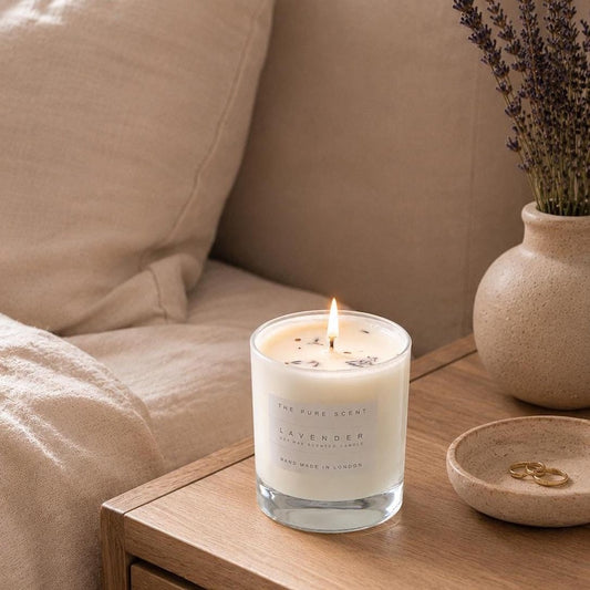 Medium Soy Candle in White Glass