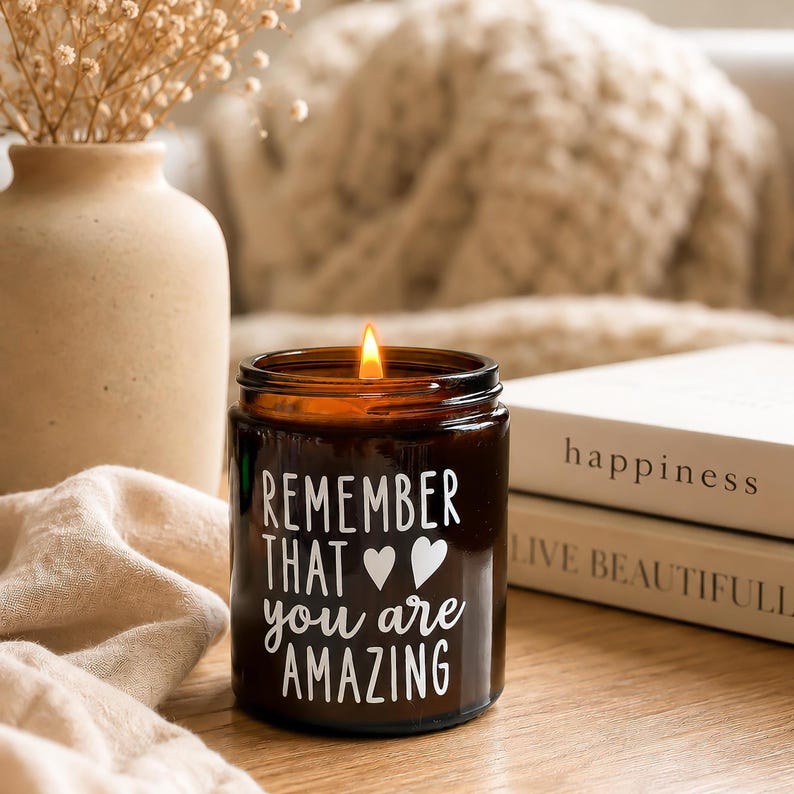 Remember You Are Amazing Soy Wax Candle with Personalised Bag