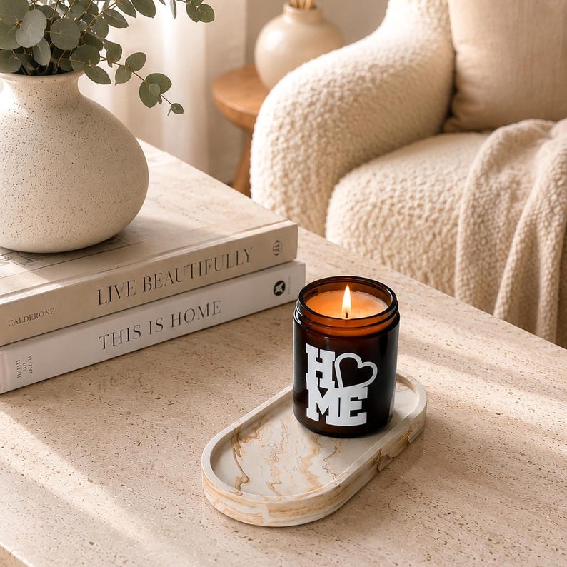 Jesmonite Oval Tray | Marble Effect by Artis Homeware