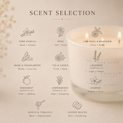 Large 3 Wick Soy Candle in Glossy White Glass