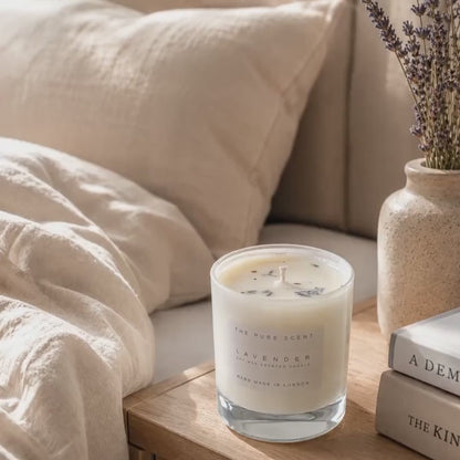 Medium Soy Candle in White Glass